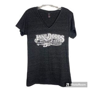 5/$25 District Heathered Gray V Neck Short Sleeve Jake Dodds Stagecoach Revolver